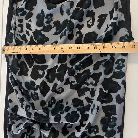ALLSAINTS Riviera Leo Dress Animal Print Knotted Asymmetrical Sleeveless Grunge - Picture 13 of 15